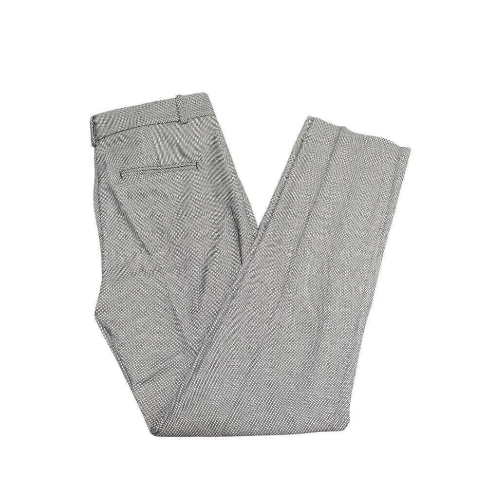 Ann Taylor Signature Mid Rise Full Length Fit Straight Leg Dress Pants Gray Wome